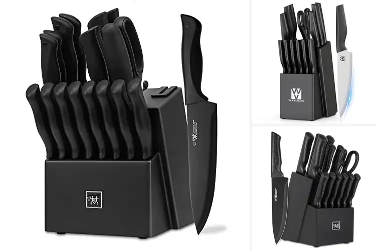 Detailed view of 10 Best Anti Slip Handle Knife Sets for Safe Cooking