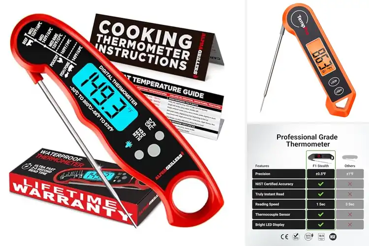 Detailed view of Best Big Screen Backlit Thermometers For Night Grilling