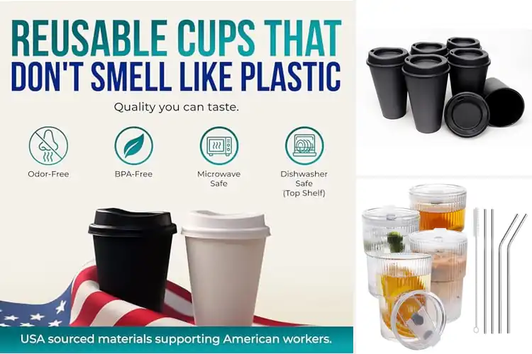 Detailed view of 10 Best BPA Free Reusable Coffee Cups: Hot & Durable