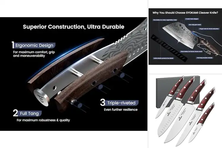 Detailed view of 10 Best Chef Knives for Effortless Cooking