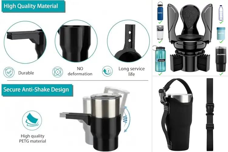 Detailed view of Best Cup Holder Compatible Travel Tumbler