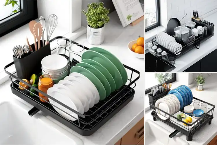 Detailed view of 10 Best Dish Drying Racks: Quick, Rust-Free Cleanup Helpers