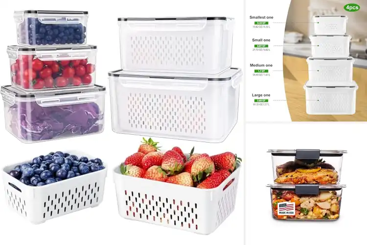 Detailed view of Best Dishwasher-Safe Fridge Containers