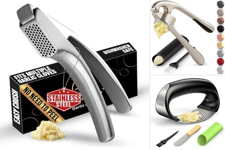 Detailed view of 10 Best Ergonomic Garlic Presses for Effortless Prep