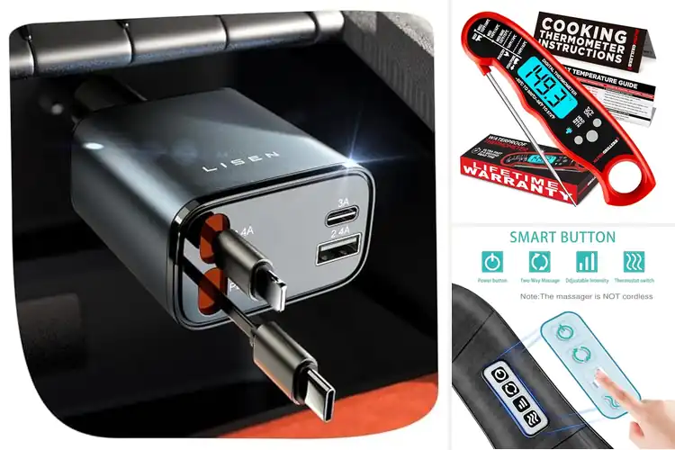 Detailed view of 10 Best Gifts for Him: Perfect Retractable Car Charger