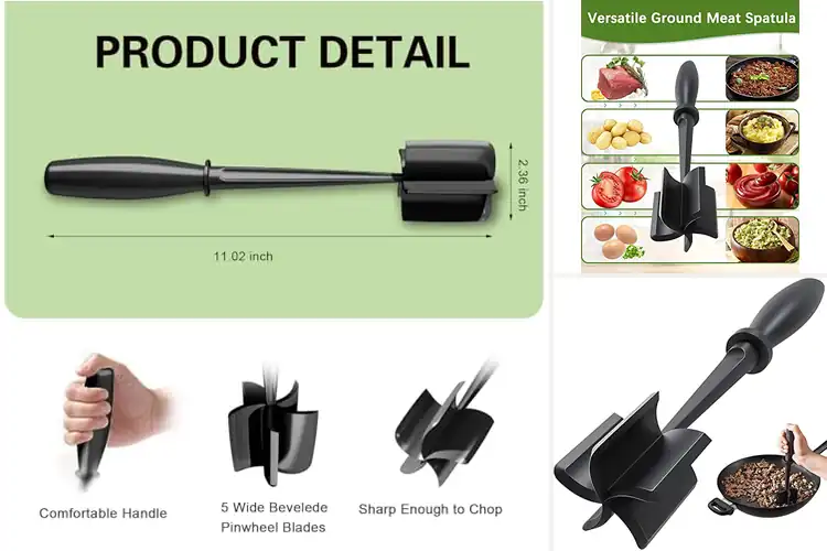 Detailed view of 10 Best Ground Beef Mashers: Easy Cooking