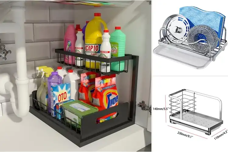 Detailed view of 10 Best Kitchen Caddy Organizers to Declutter Your Sink