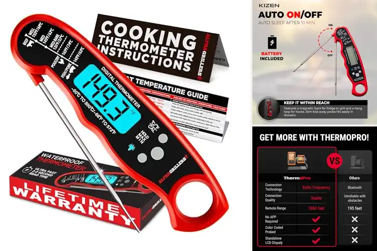 Detailed view of 10 Best Multi-Use Meat Thermometers for Effortless Cooking