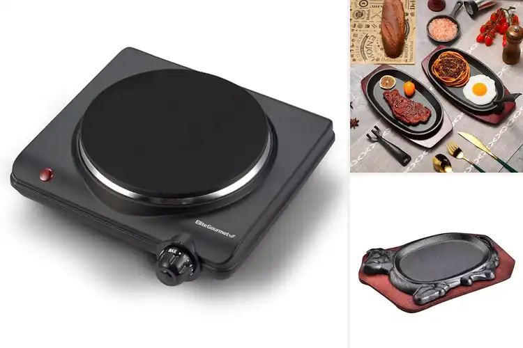 Detailed view of 10 Best Nonstick Cast Iron Hot Plates: Fast, Even Heating