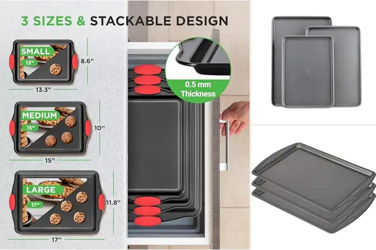 Detailed view of Best Nonstick Cookie Sheets: Top 10 Picks for Perfect Baking