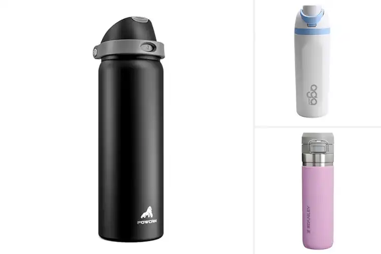 Detailed view of Best One Handed Operation Bottle With Push Button Lid
