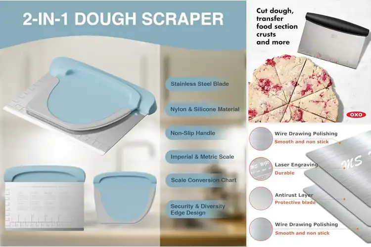 Detailed view of 10 Best Pastry Scrapers for Effortless Baking