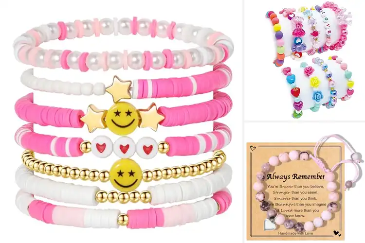 Detailed view of 10 Best Pink Beaded Bracelets for Girls: Sparkly Picks