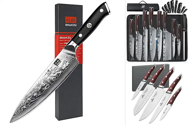 Detailed view of 10 Best Professional Chef Knives for Effortless Cooking
