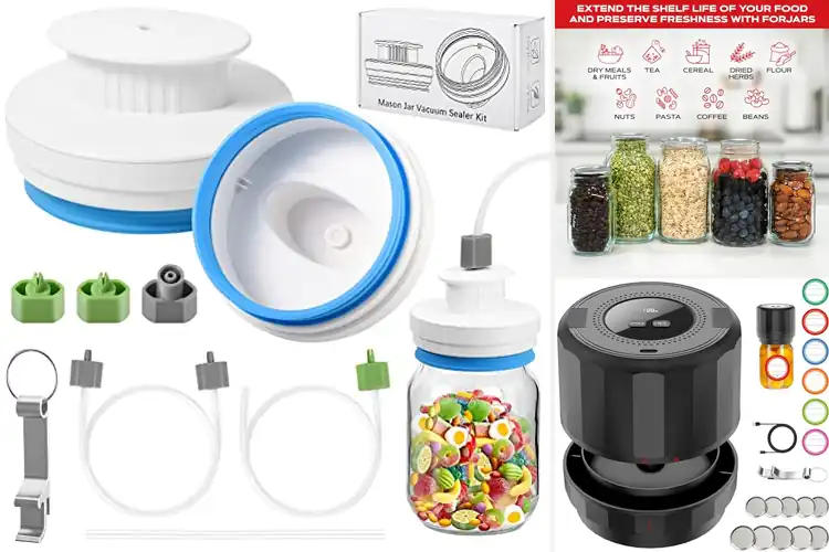 Detailed view of 10 Best Regular Mouth Mason Jar Vacuum Sealer Sets: Fresh