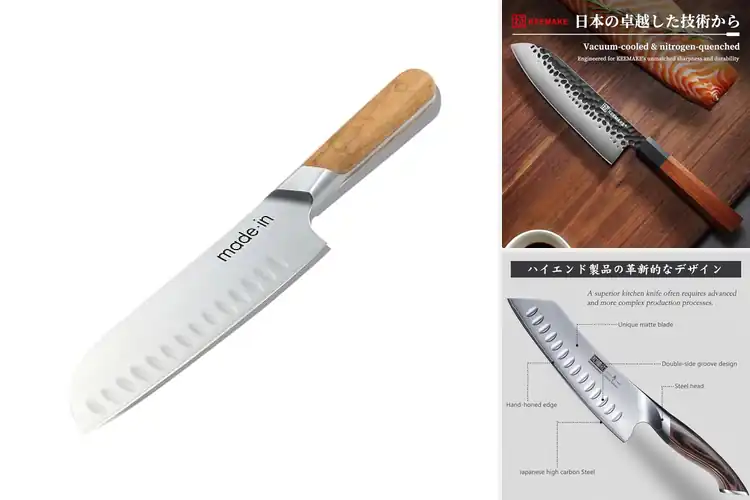 Detailed view of 10 Best Santoku Knives for Effortless Cooking