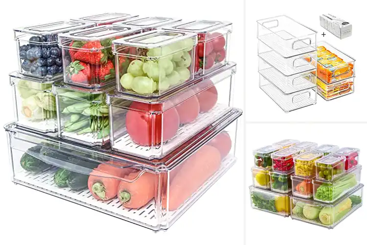 Detailed view of Best Stackable Fridge Organizer Containers