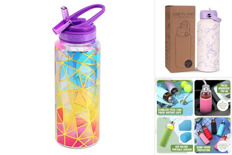 Detailed view of 10 Best Stylish Colorful Water Bottles for Active Lives