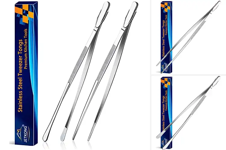 Detailed view of 10 Best Tweezer Tongs for Precision Cooking and Easy Handling