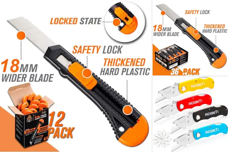 Detailed view of 10 Best Utility Knives for Effortless Cutting