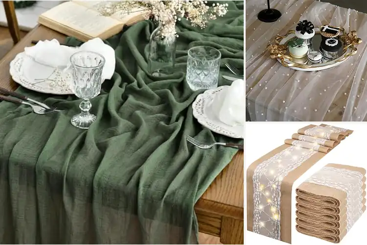 Detailed view of 4 Best Wedding Table Runners: Easy-Care Elegance
