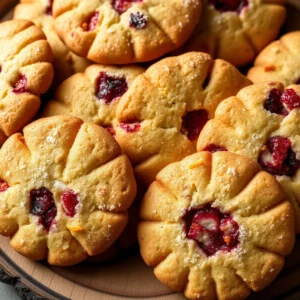 Cranberry Orange Shortbread Cookies Photo