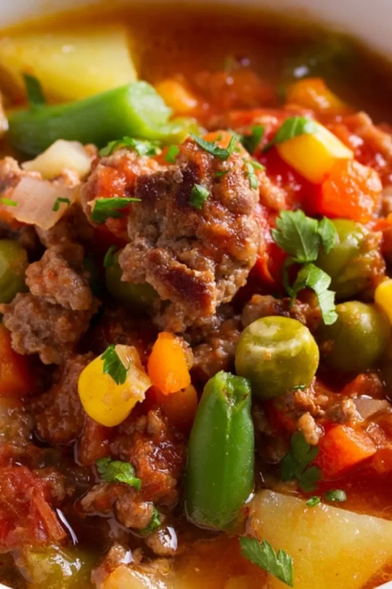 Ground Beef Vegetable Soup (Easy Recipe) Photo