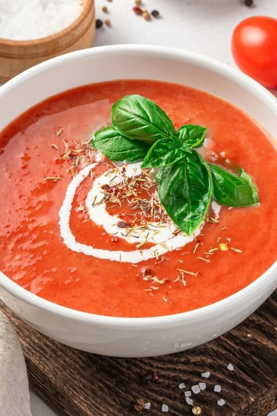 Tomato Basil Soup (Creamy Recipe) Photo